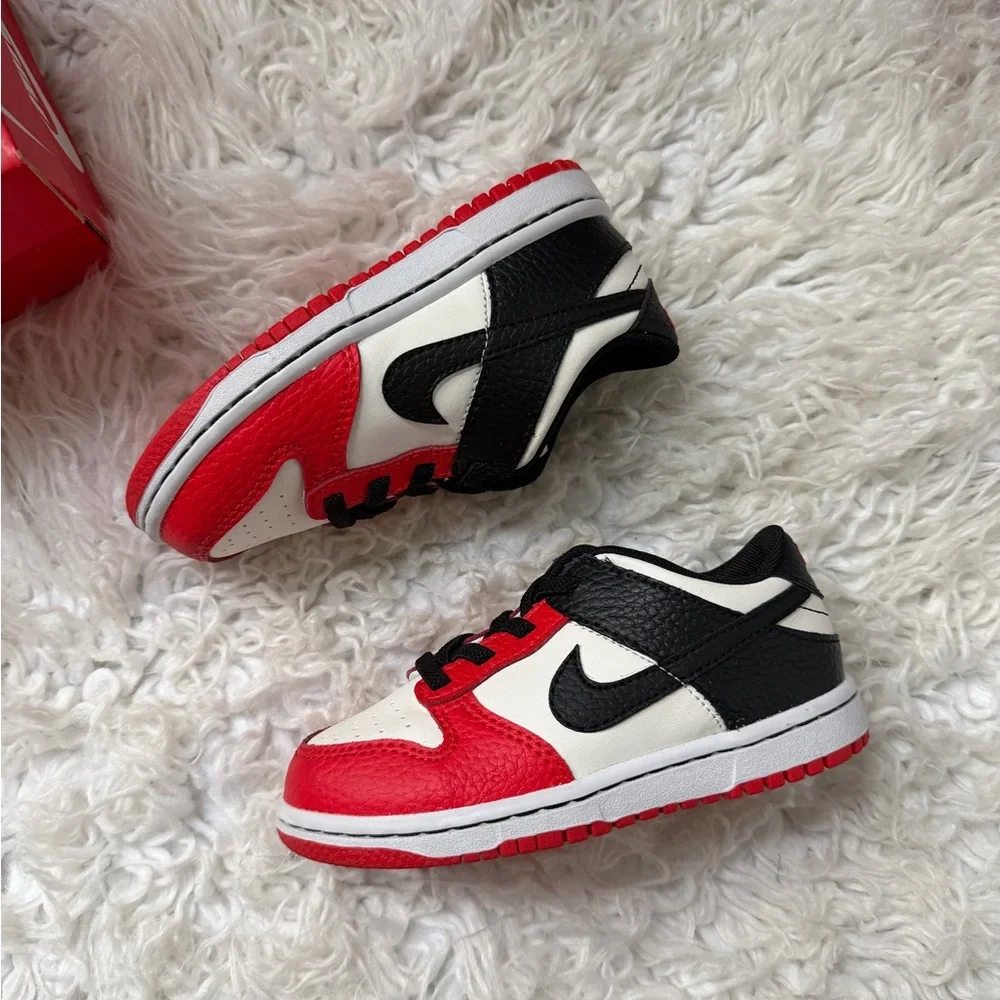 Nike Kids' Red, White & Black Low-Top Sneakers